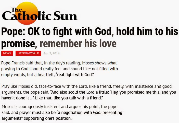 pope fight with God