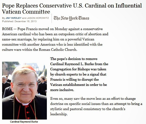 pope replaces conservatives