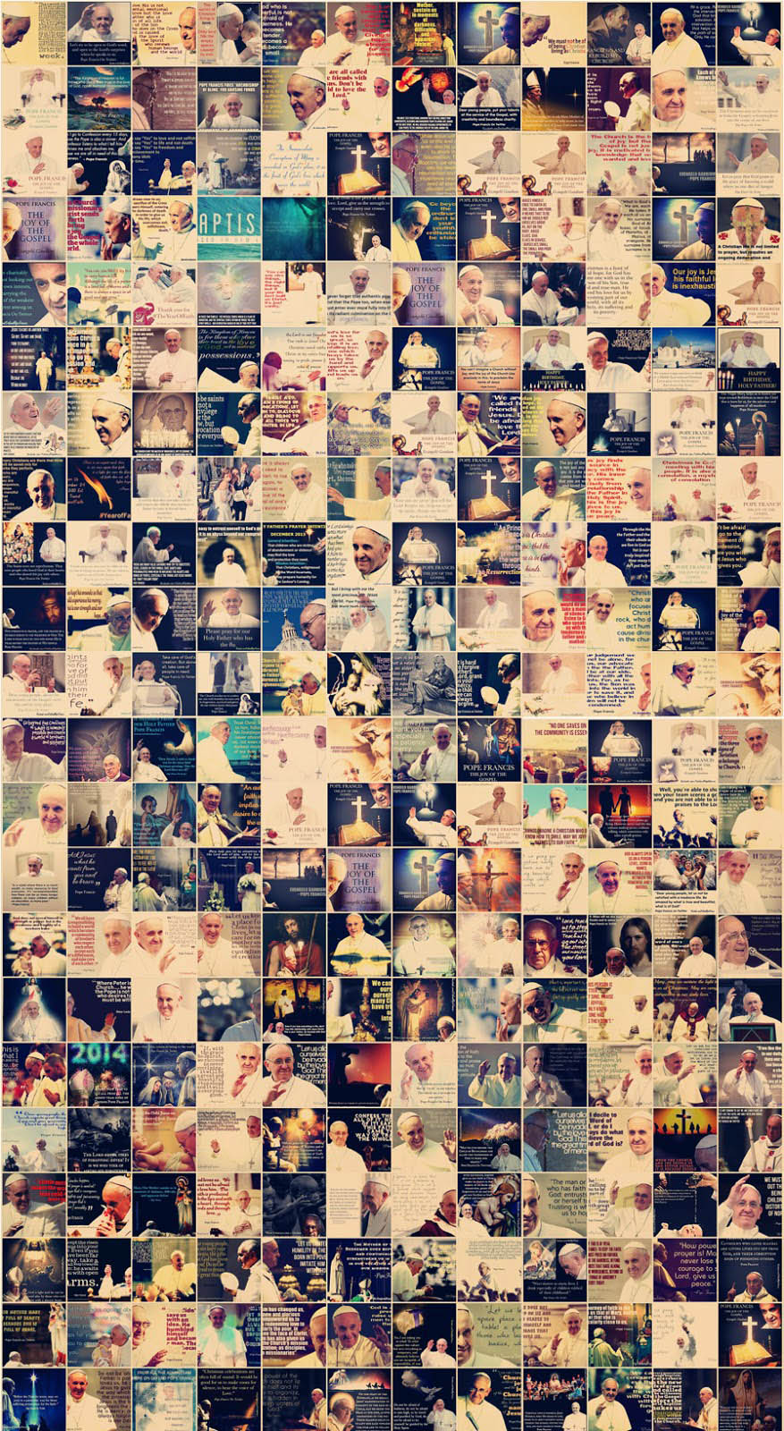 collage of memes of pope francis