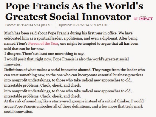 social reform by pope francis