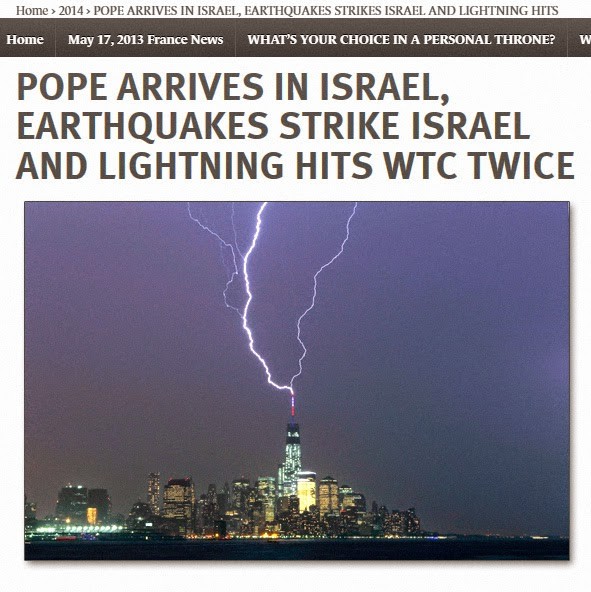 pope francis lightning earthquake