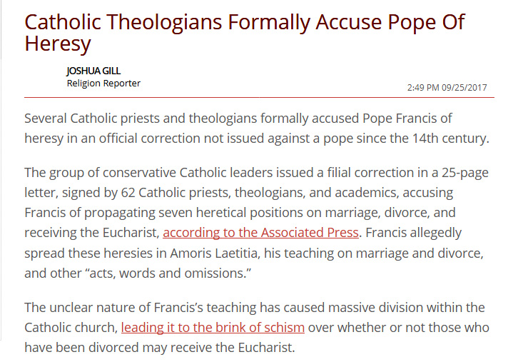pope francis heresy filial correction