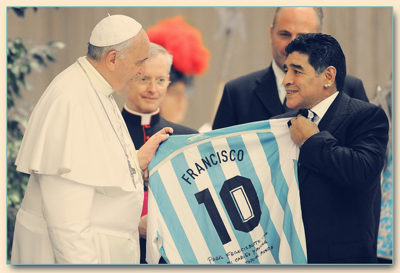 pope francis, maradona, diego, soccer, game, peace, God, Church, Catholic, ISIS 