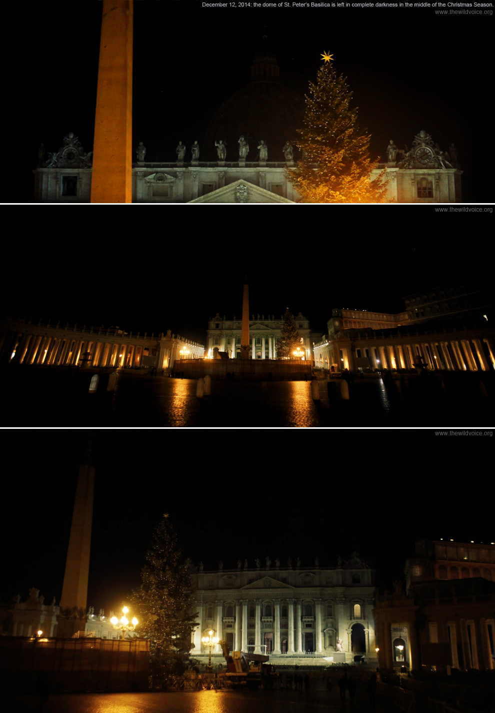 St. Peter's Basilica, dome, black, invisible, False Prophet, dark, darkness, the wild voice, ritual, Rome, Church, Catholic
