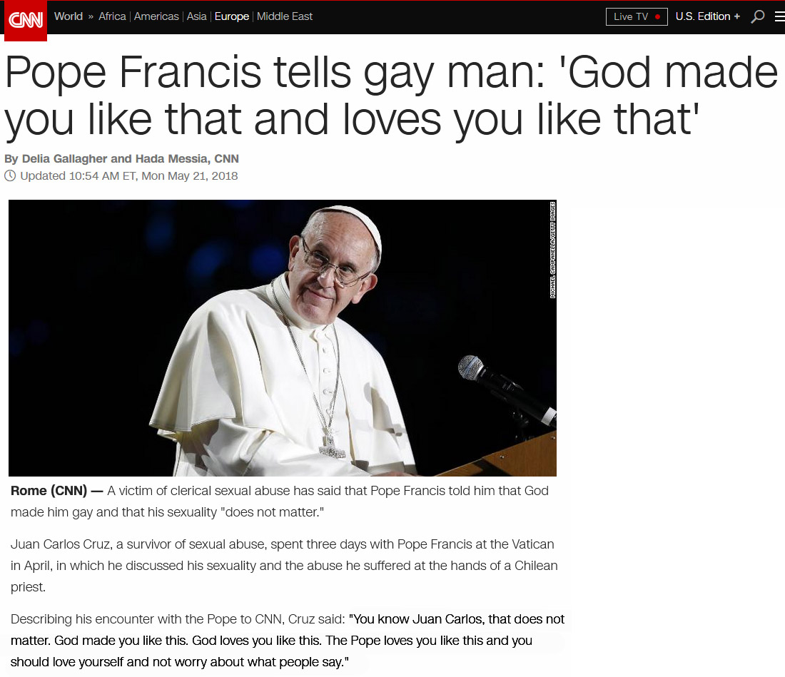 pope francis gay false prophet
