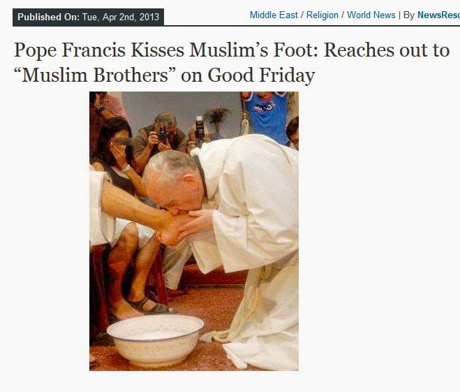 pope kisses feet