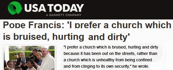 pope francis wants hurt church