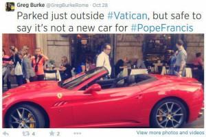 pope ferrari tweet