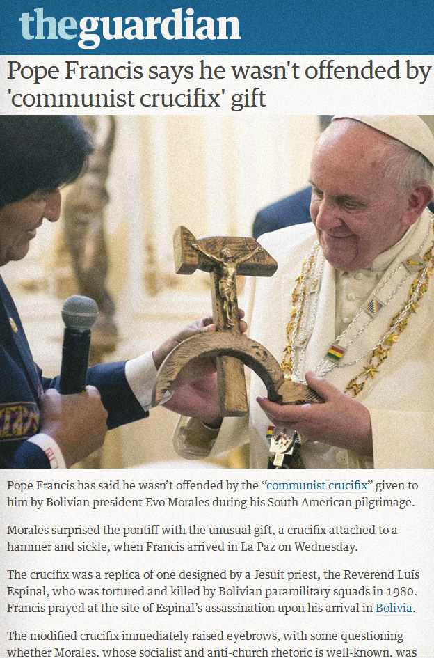 POPE FRANCIS COMMUNIST CRUCIFIX