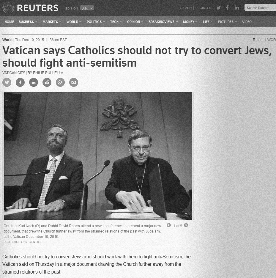vatican statement on jews