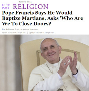 pope would baptize aliens