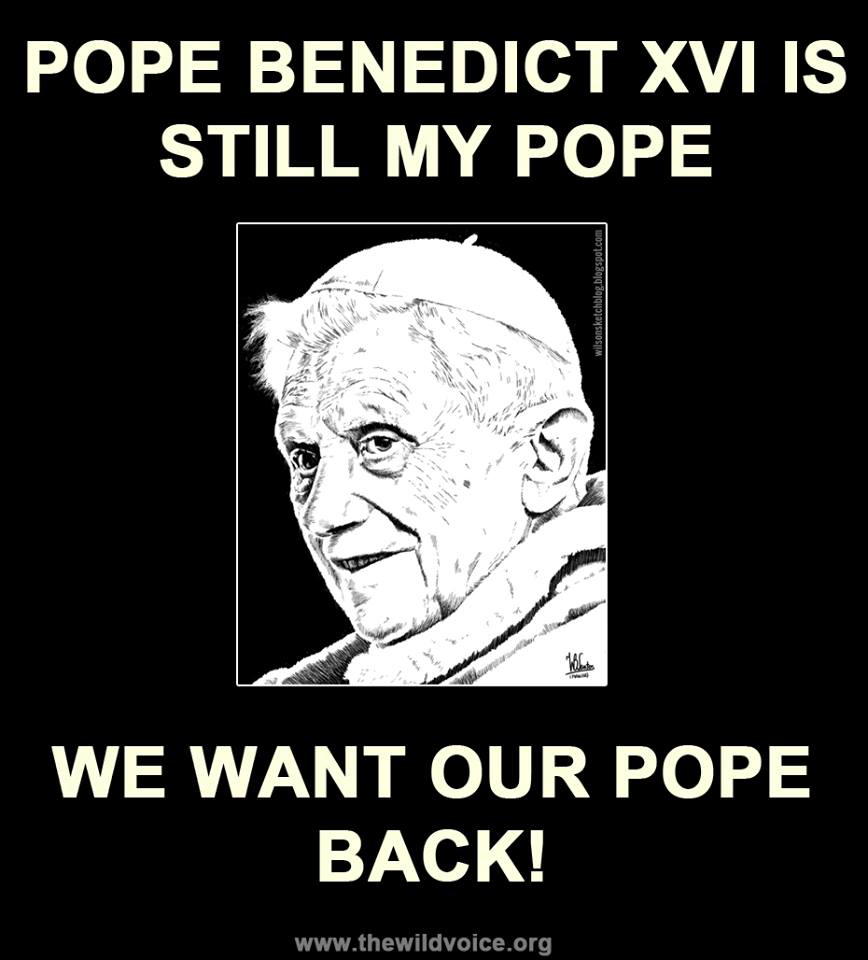 Pope Benedict XVI is still my pope - we want our Pope Back