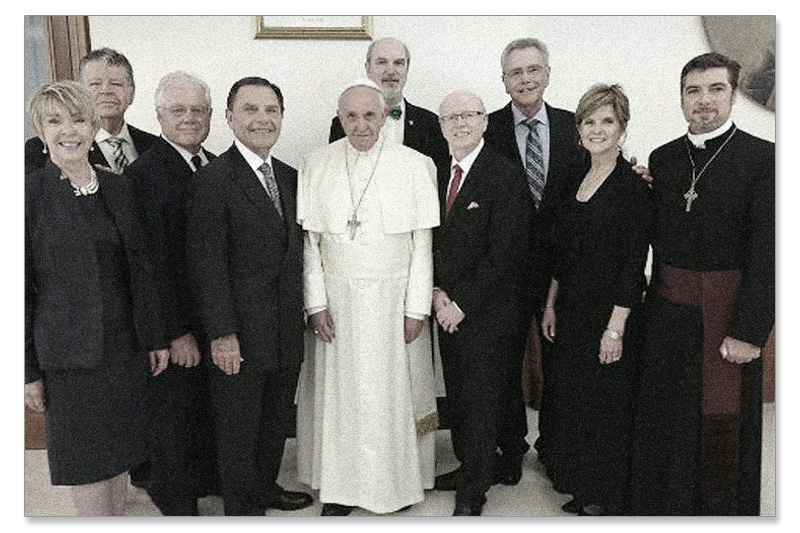 pope francis with copeland and other evangelists
